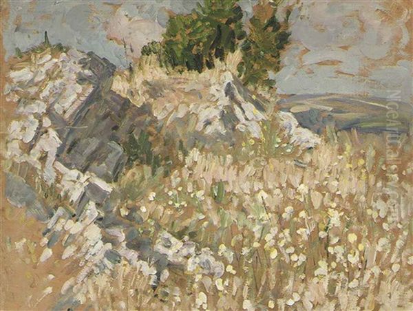Coastal Landscape (+ Mother And Child, Verso) Oil Painting by Dorothea Sharp