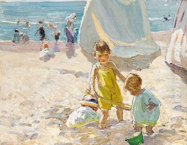 The Bucket And Spade Oil Painting by Dorothea Sharp