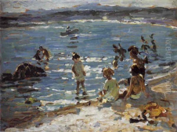 By The Sea Oil Painting by Dorothea Sharp