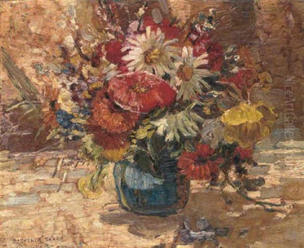Still Life With Mixed Flowers Oil Painting by Dorothea Sharp