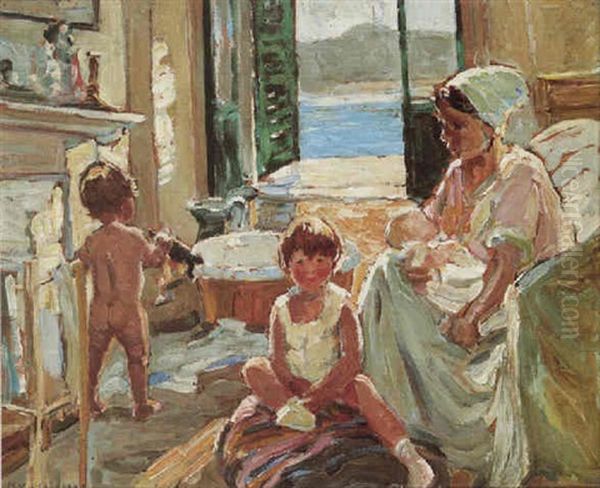 The Nursery Oil Painting by Dorothea Sharp
