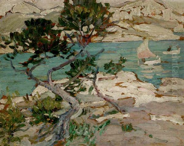 White Rocks, Cassis Oil Painting by Dorothea Sharp