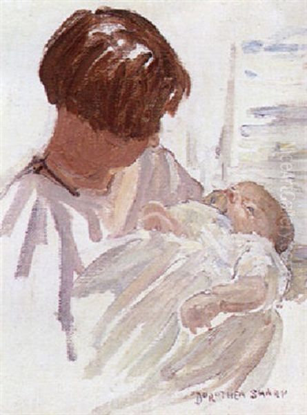 Mother And Child Oil Painting by Dorothea Sharp