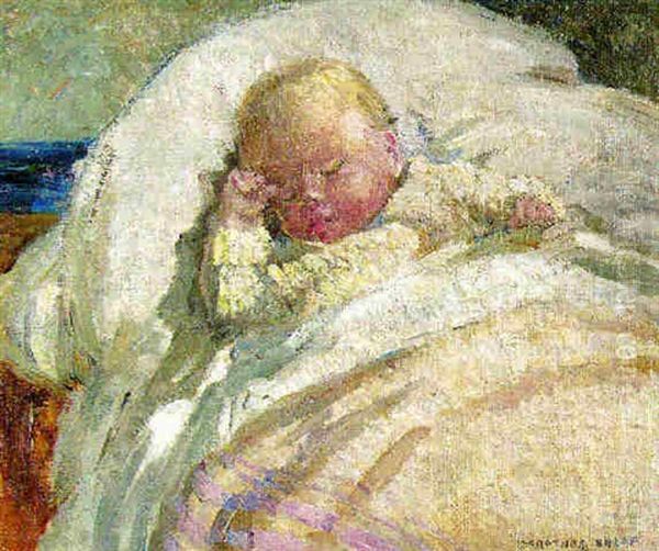 Baby Asleep Oil Painting by Dorothea Sharp
