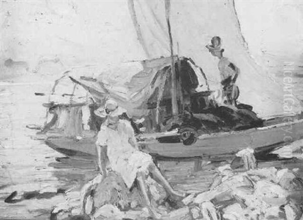 Dropping Anchor On A Summer's Day Oil Painting by Dorothea Sharp