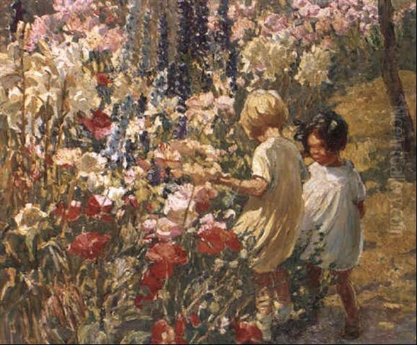 Picking Poppies Oil Painting by Dorothea Sharp