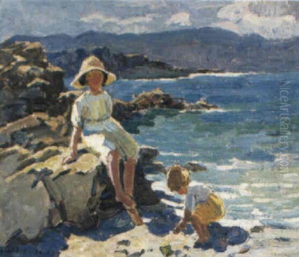 By The Mediterranean Oil Painting by Dorothea Sharp