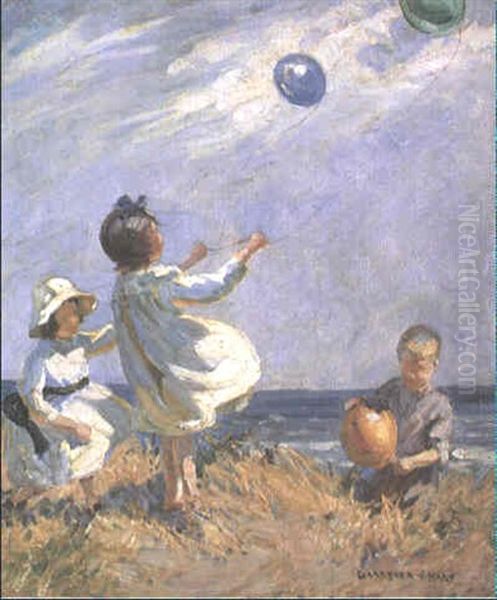 Flying Balloons Oil Painting by Dorothea Sharp