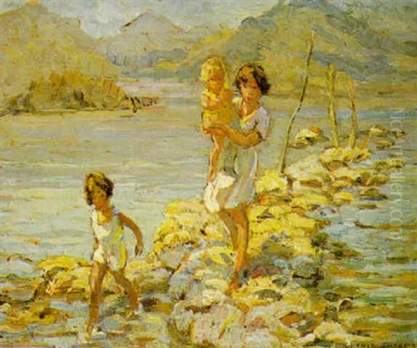 A Day By The Lakeside Oil Painting by Dorothea Sharp