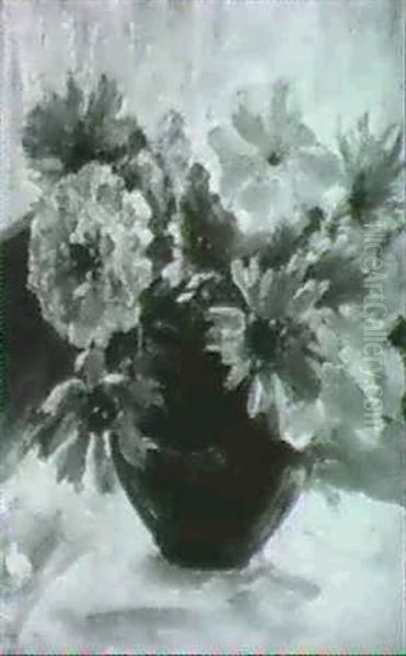 A Vase Of Flowers By A Window Oil Painting by Dorothea Sharp