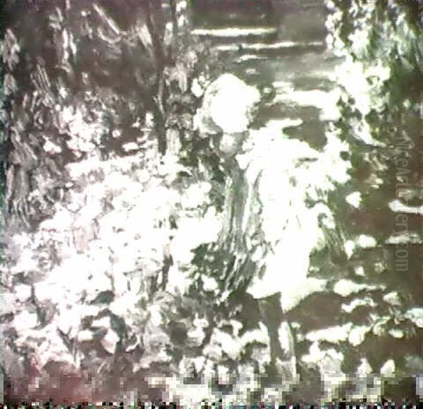 Girl In A Garden Oil Painting by Dorothea Sharp