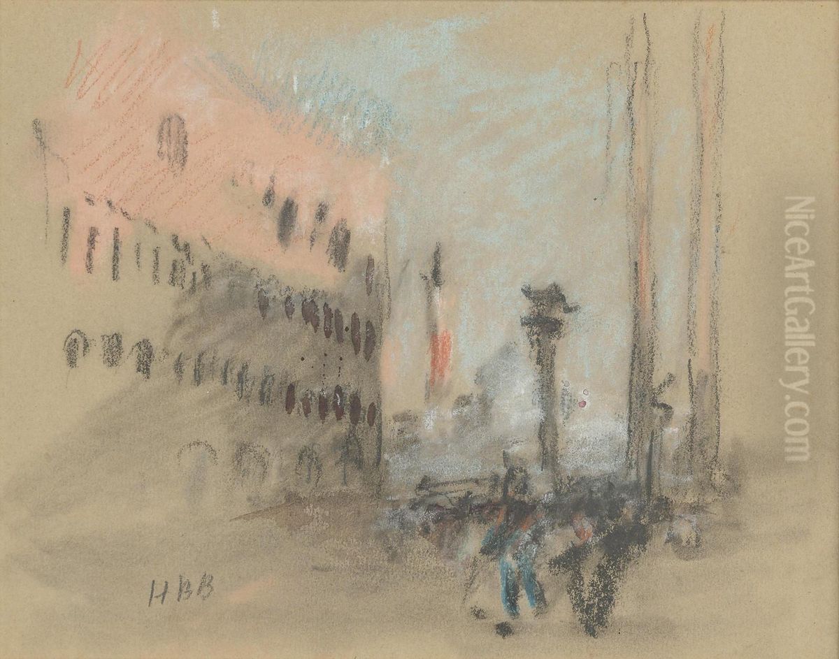 The Doge's Palace From St. Mark's Square, Venice Oil Painting by Hercules Brabazon Brabazon