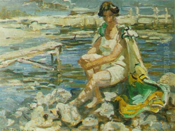 On The Fisherman's Island, Lake Maggiore Oil Painting by Dorothea Sharp