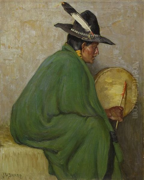 Handsome Stealer-crow Oil Painting by Joseph Henry Sharp