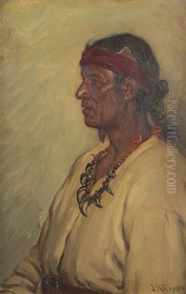 Strong Left Hand (hosea - Taos) Oil Painting by Joseph Henry Sharp