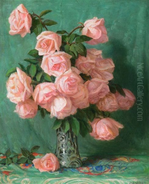 Roses Oil Painting by Joseph Henry Sharp