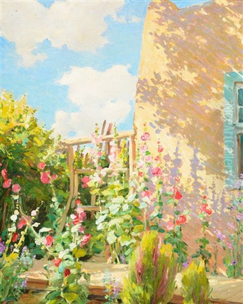 Afternoon Shadows - Taos Oil Painting by Joseph Henry Sharp