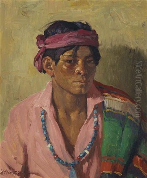 Alberto, Taos Youth Oil Painting by Joseph Henry Sharp