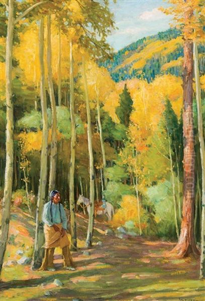 The Old Arrow Tree Oil Painting by Joseph Henry Sharp