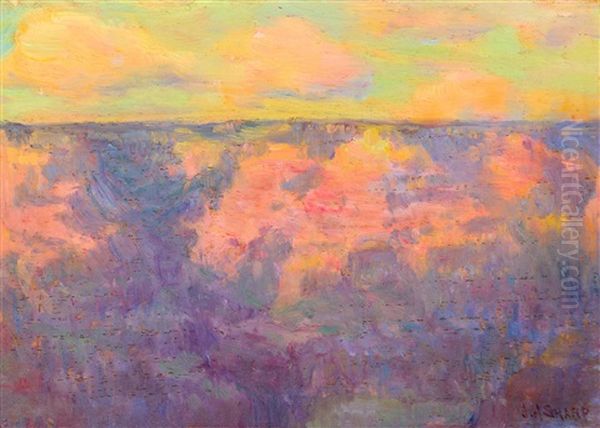 Afterglow - Grand Canyon Ariz Oil Painting by Joseph Henry Sharp