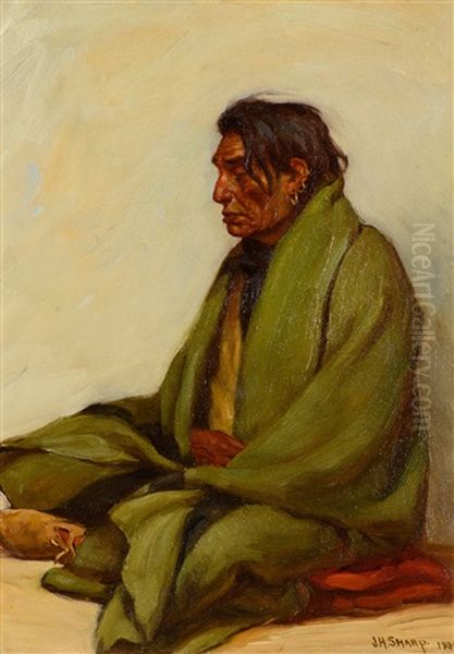 Chief Big-ox, Crow Oil Painting by Joseph Henry Sharp