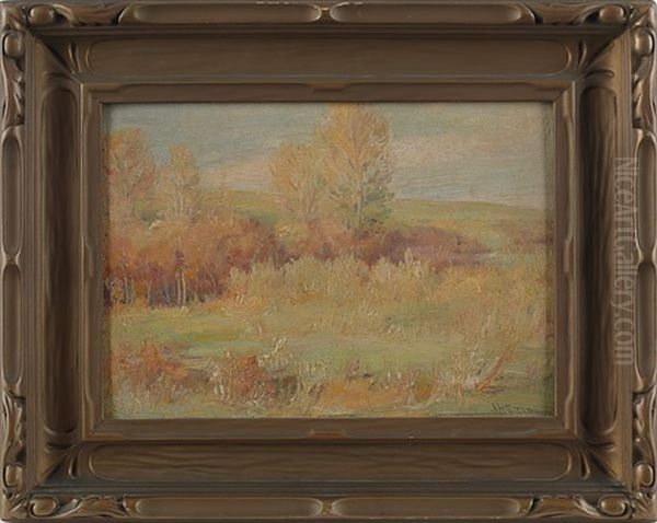 On 2a Ranch (dana's) Wyoming Oil Painting by Joseph Henry Sharp