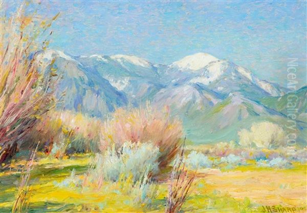 Taos Mountain New Mexico, Early Spring Oil Painting by Joseph Henry Sharp