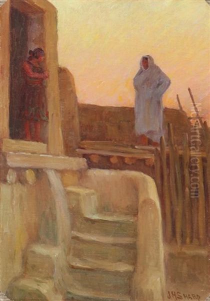 The Old Old Story Oil Painting by Joseph Henry Sharp