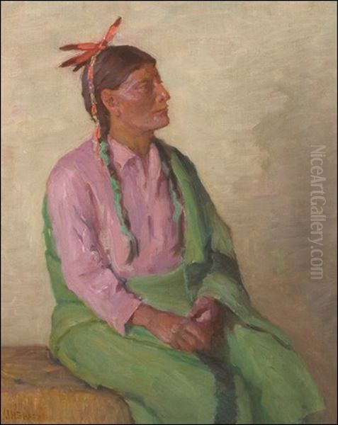 Elkfoot Oil Painting by Joseph Henry Sharp