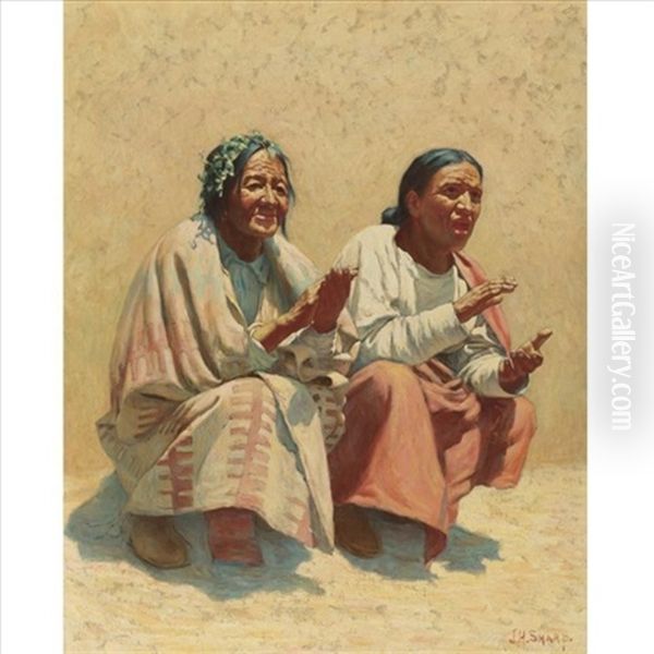 The Chanters Oil Painting by Joseph Henry Sharp