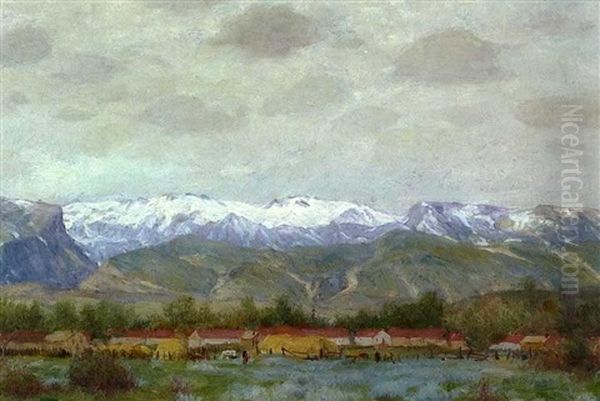 Fort Washakie, Wyoming Oil Painting by Joseph Henry Sharp