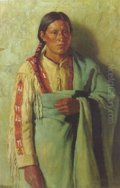 Elk Foot Oil Painting by Joseph Henry Sharp