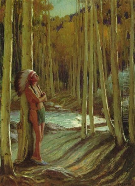 The Great Mystery Oil Painting by Joseph Henry Sharp