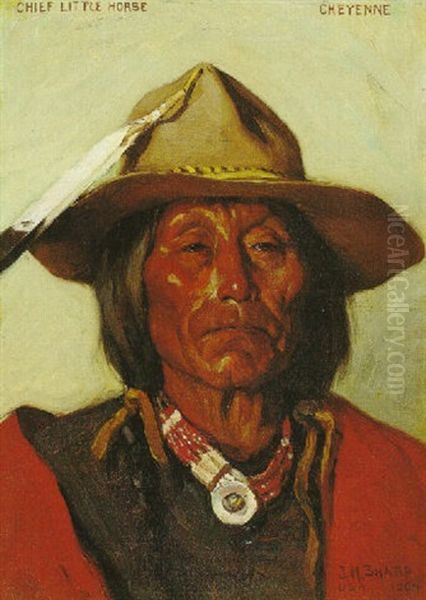 Chief Little Horse, Cheyenne Oil Painting by Joseph Henry Sharp