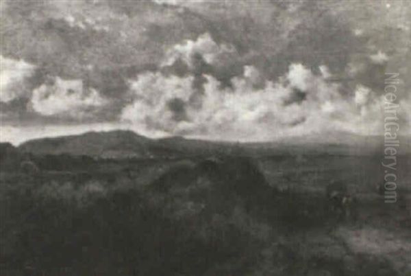 Landscape In Summer Oil Painting by Joseph Henry Sharp