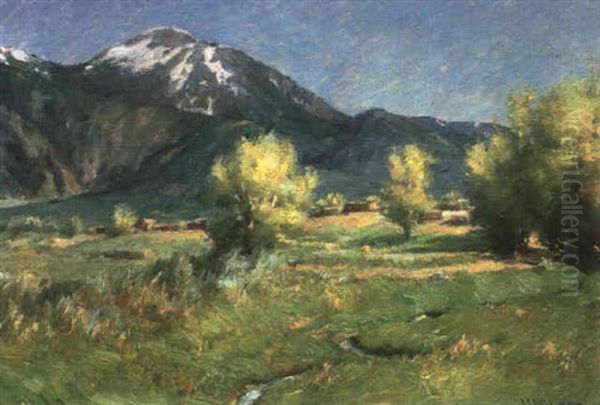 Taos Mountain In Spring Oil Painting by Joseph Henry Sharp