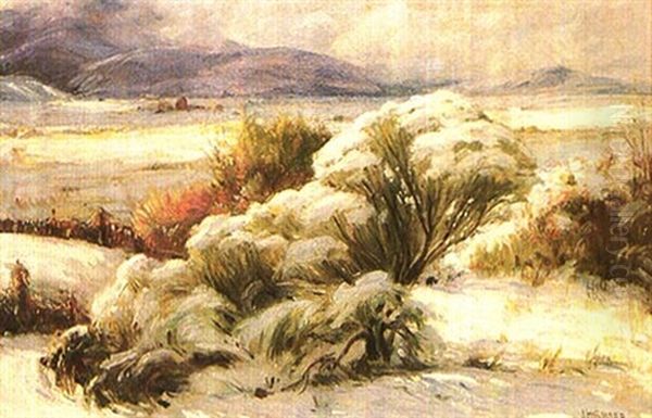 Winter Afternoon Oil Painting by Joseph Henry Sharp