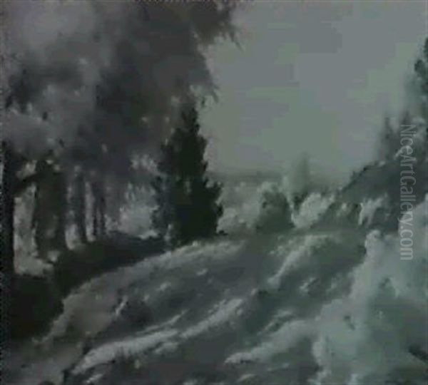 Acequia Madre Oil Painting by Joseph Henry Sharp