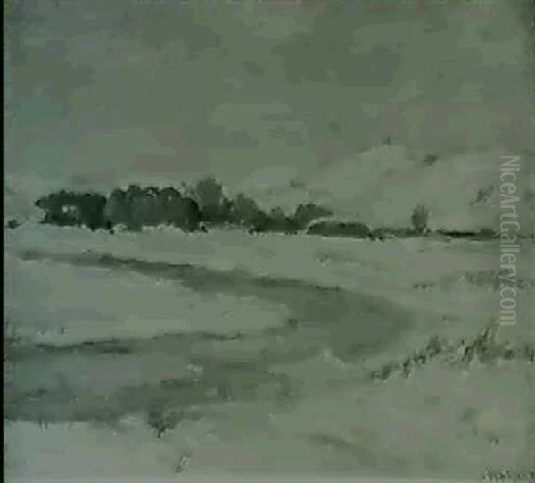 Ranch At Lodge Grass Oil Painting by Joseph Henry Sharp