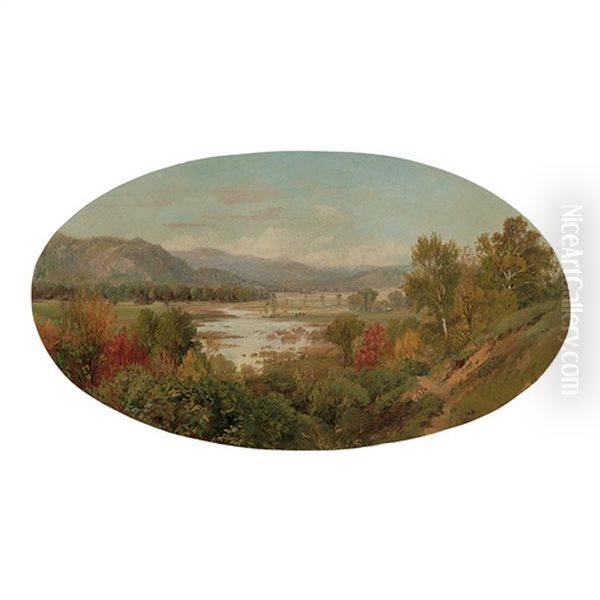 Conway: Autumn Intervale And Mt. Washington Oil Painting by Aaron Draper Shattuck