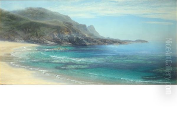 A Hot Day, Moor Sands, Near Prawle Oil Painting by Walter Shaw