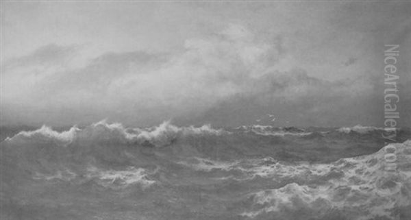 Breaking Waves Oil Painting by Walter Shaw