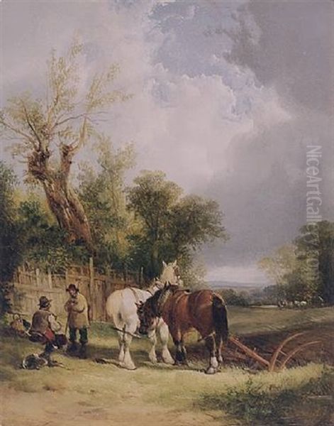 By The Window Oil Painting by William Shayer the Elder