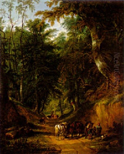 A Surrey Lane Oil Painting by Charles Shayer