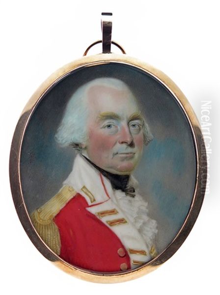 Portrait Miniature Of An Officer Oil Painting by Charles Shirreff