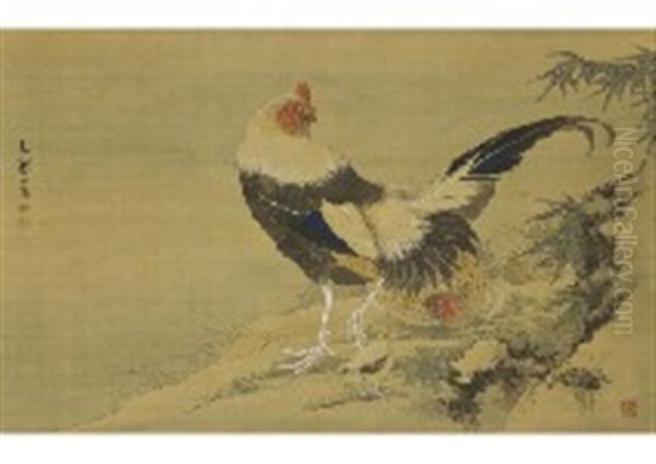 Bird Oil Painting by Shiseki So Kankaku