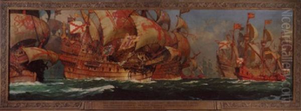 The Armada Coming Up The Channel Sighting The 