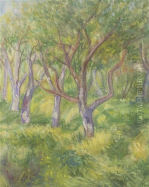 Trees Oil Painting by David Shterenberg