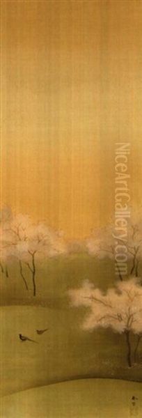 Daybreak Oil Painting by Hishida Shunso