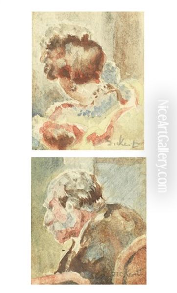 Sketches For Baccarat Oil Painting by Walter Richard Sickert